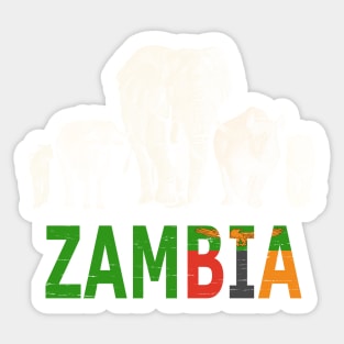 Africa's Big Five Zambia Pride Wildlife Sticker